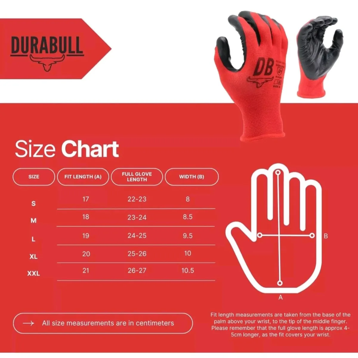 Nitrile Work Gloves - 10 pair packs - Image 2
