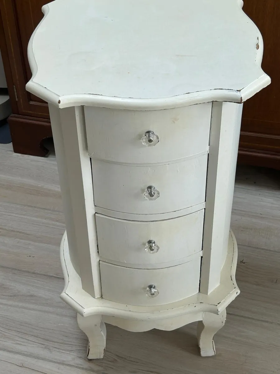 White bedside locker