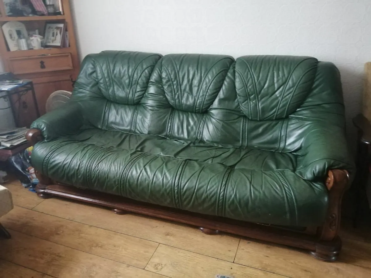 3 piece leather suite - Image 2
