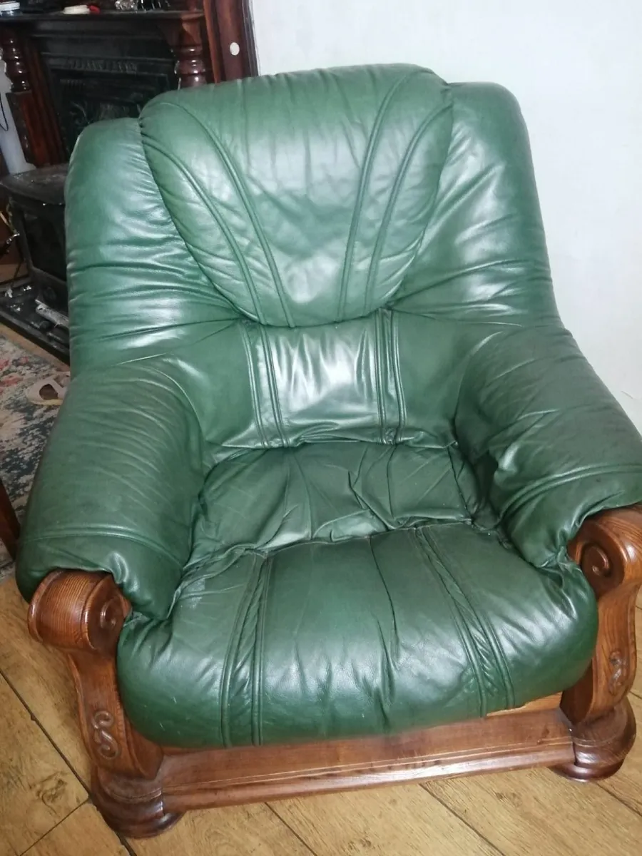 3 piece leather suite - Image 3