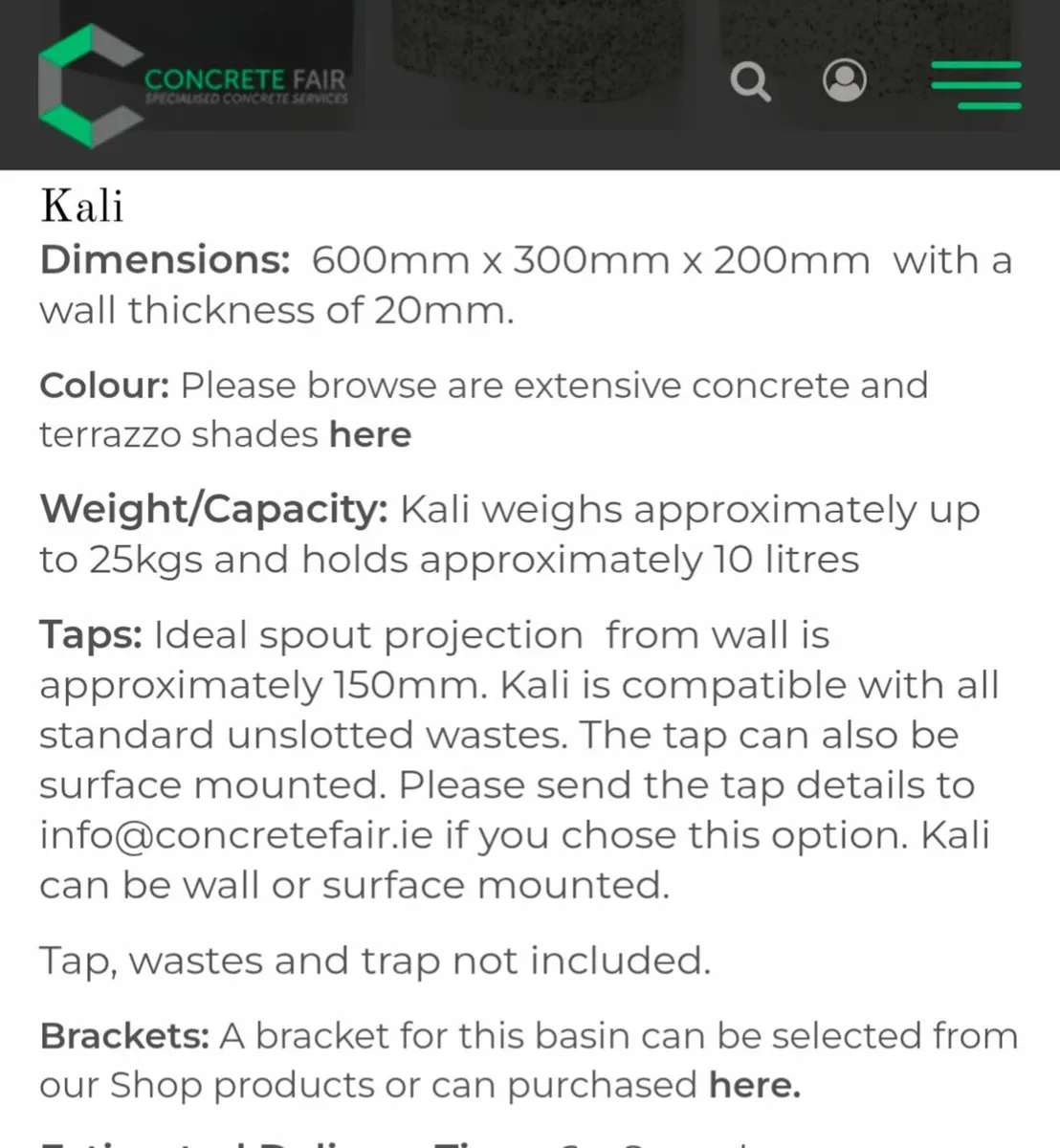 Concrete sink - Image 2
