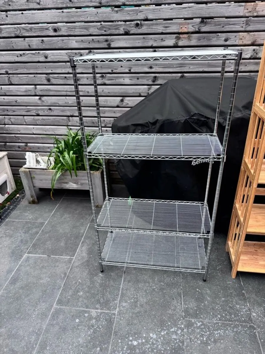 Heavy-Duty Chrome Wire Shelving Unit
