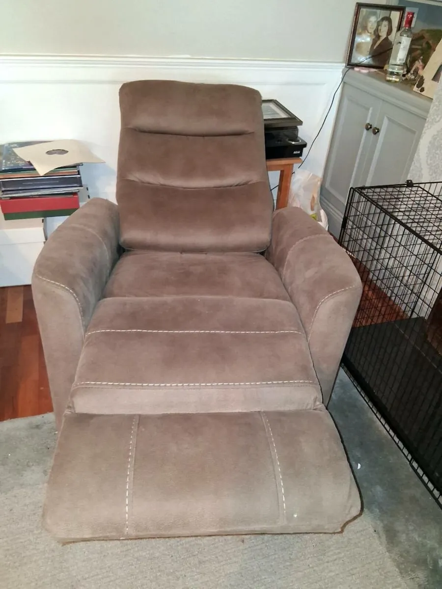 Electric recliner chair swivels and rocks as new - Image 1