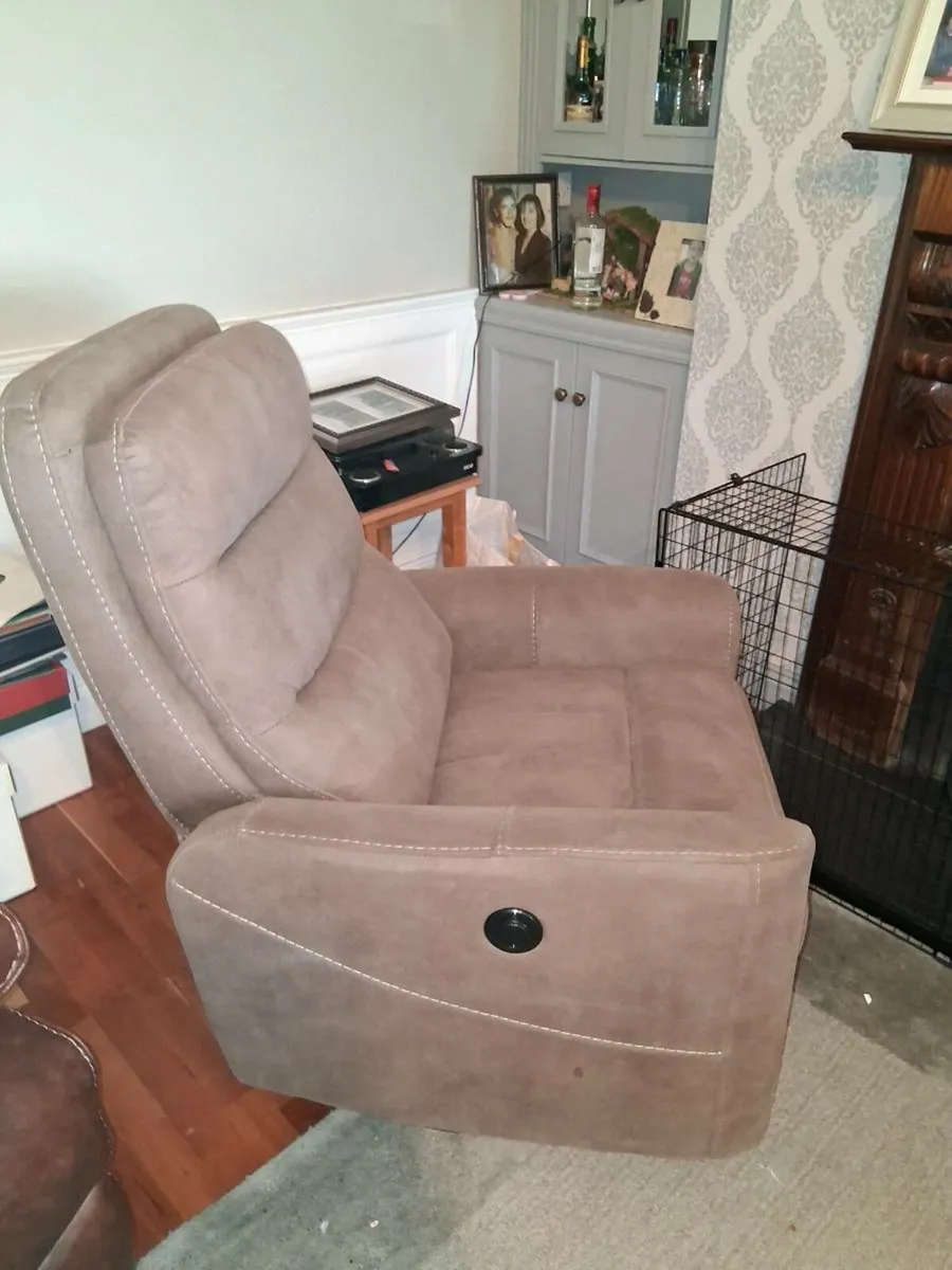 Electric recliner chair swivels and rocks as new - Image 2