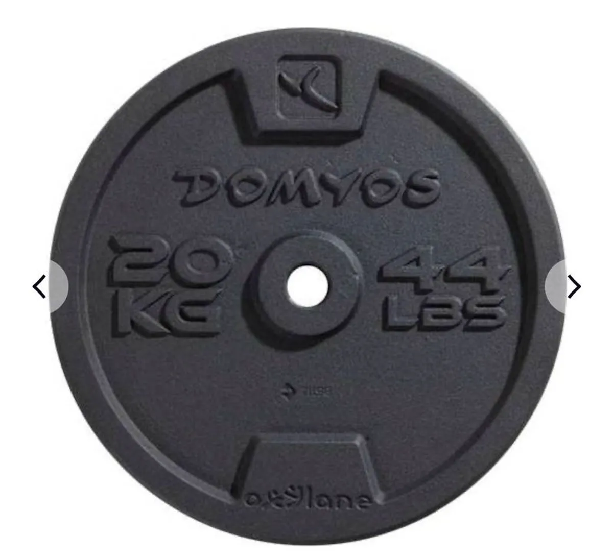 New Domyos 20 kg (44 lb) Cast Iron Weight Plate - Image 2