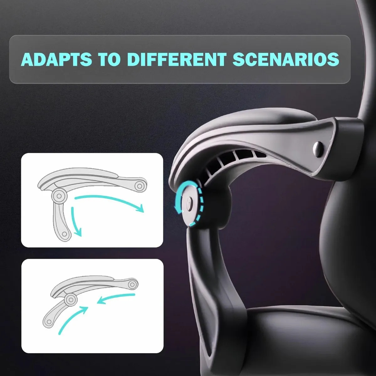 .Ergonomic reclining seat footrest adjustable head - Image 3
