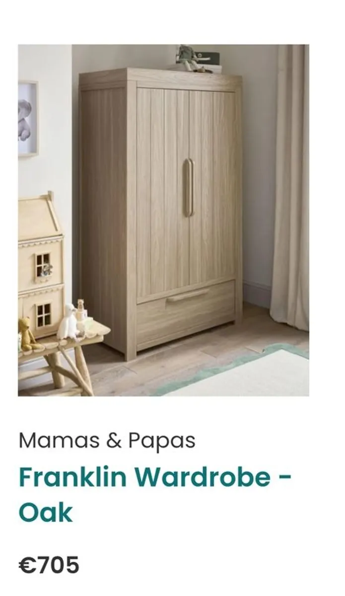 Mama and Papas Franklin wardrobe and changing table - Image 1