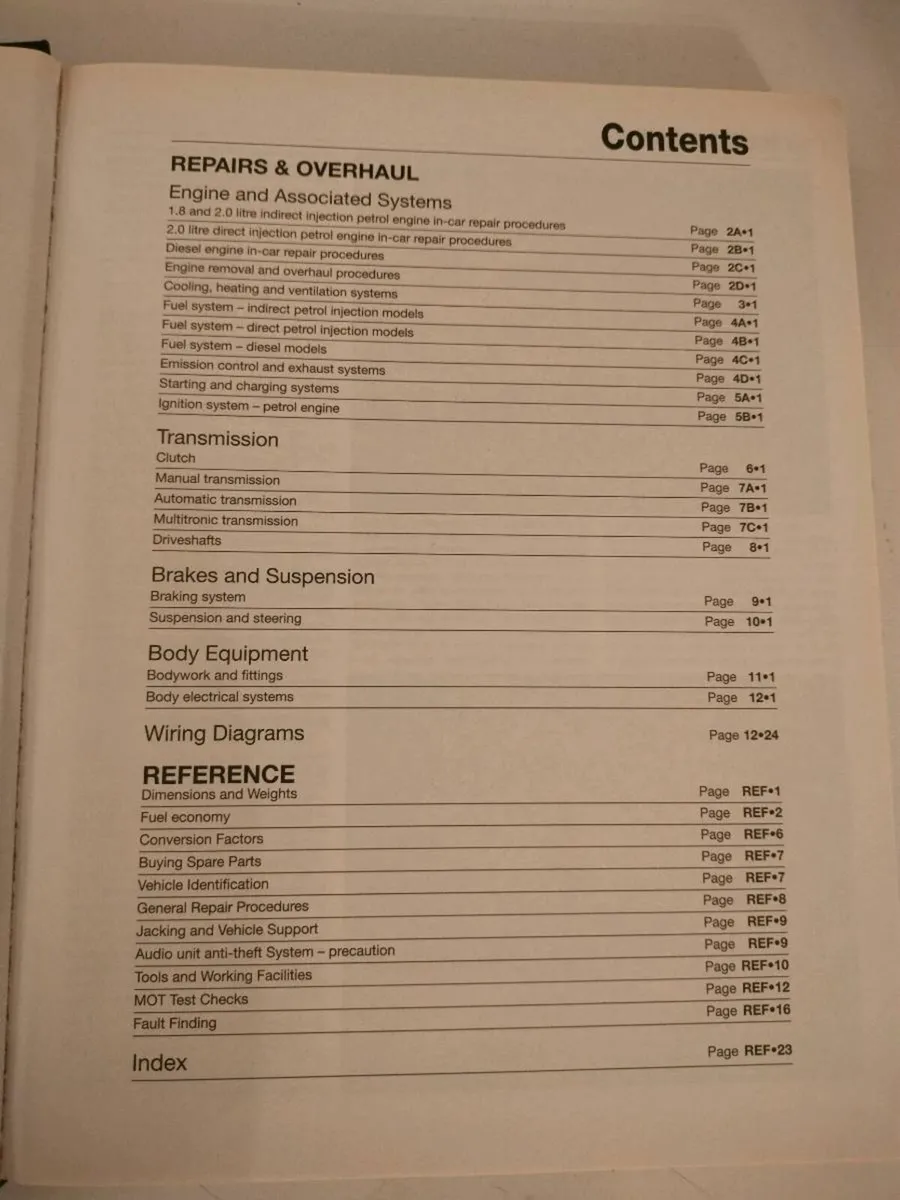 Audi A4 Haynes Manual - Image 3
