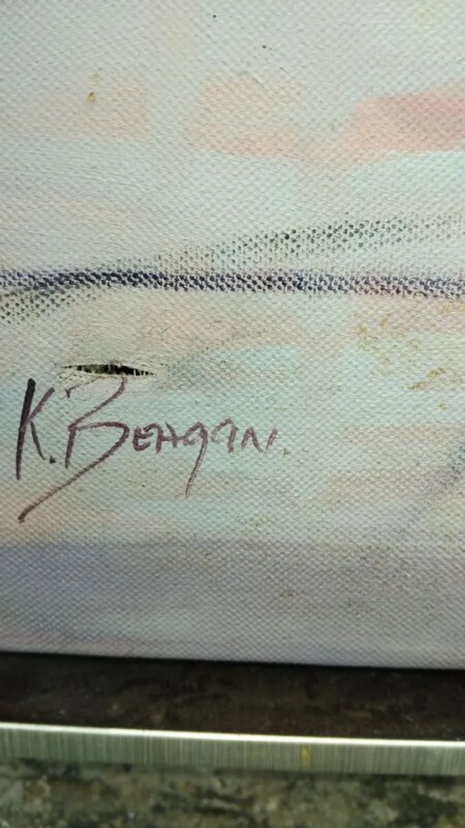 Painting oil on canvas by Irish artist Kate Beagan. Plenty of Information online. - Image 4