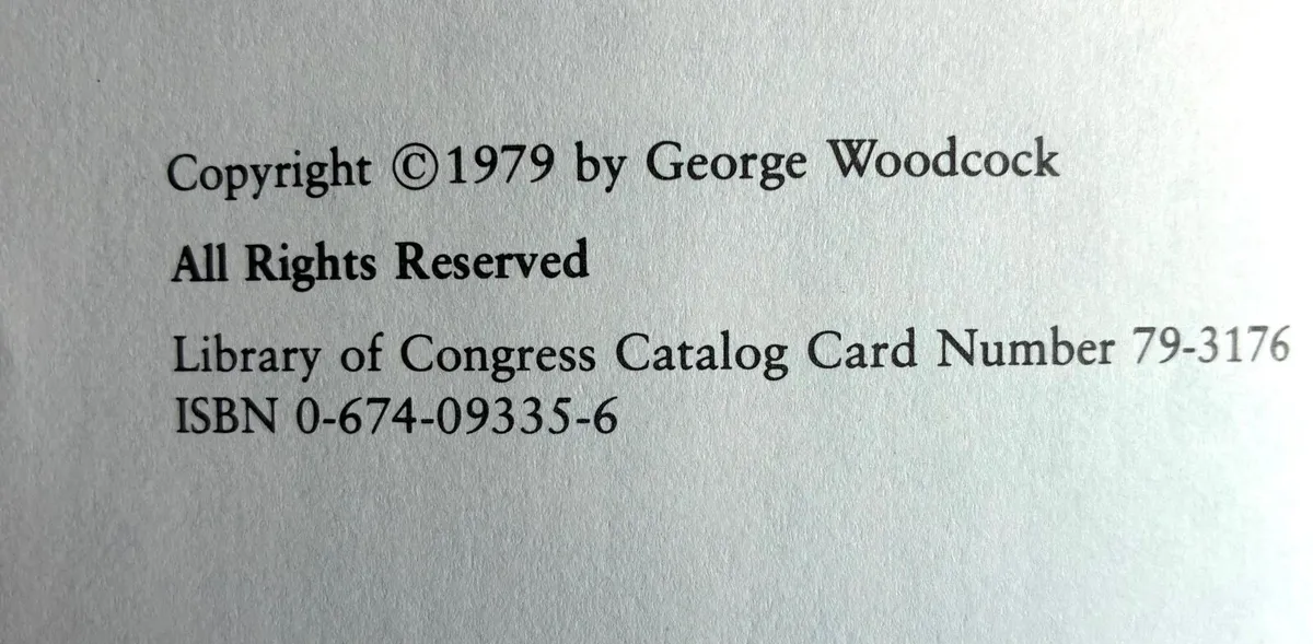 Book 1979: The Canadians: George Woodcock - Image 2
