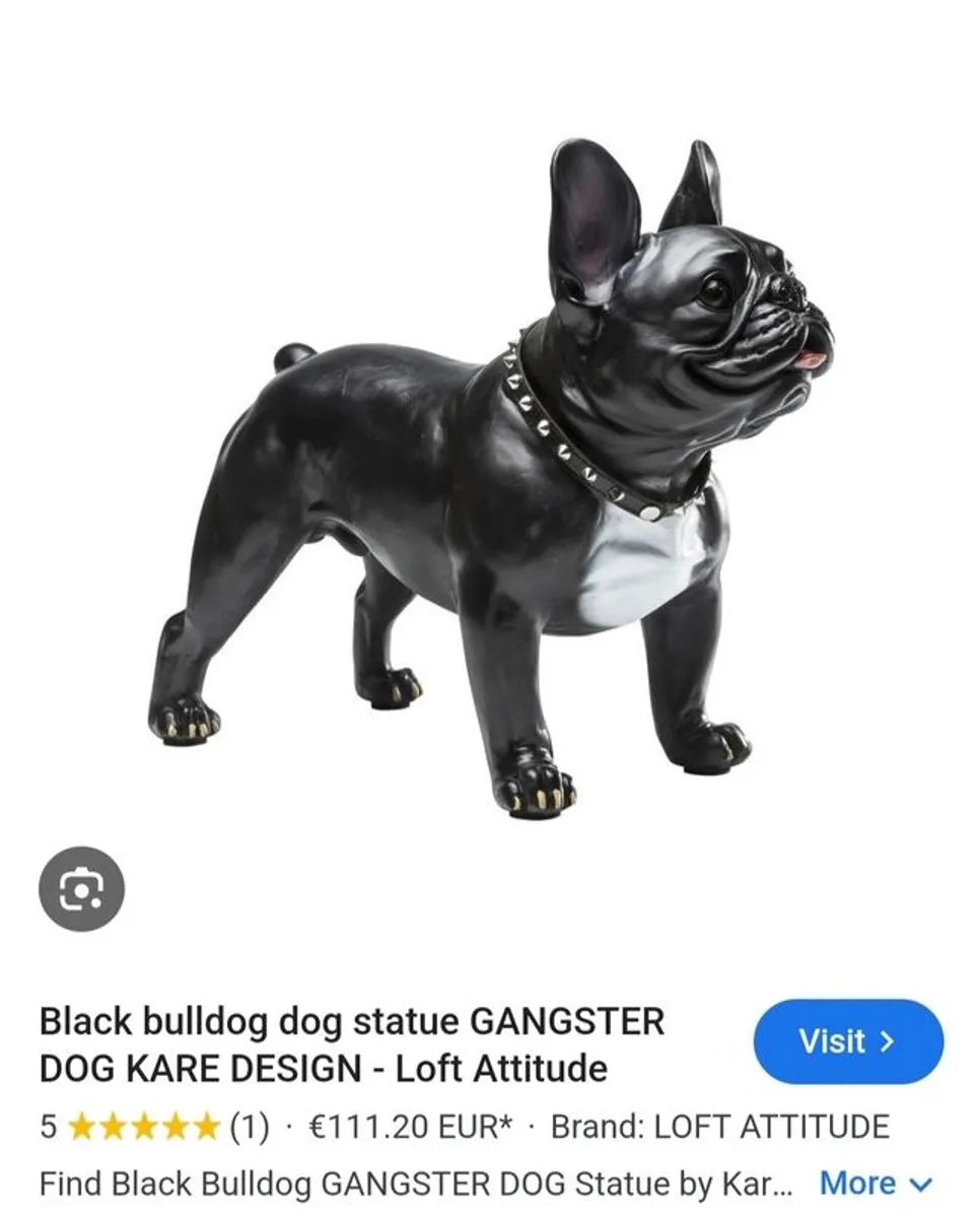 Kare Design Black bulldog statue GANGSTER DOG - Image 1