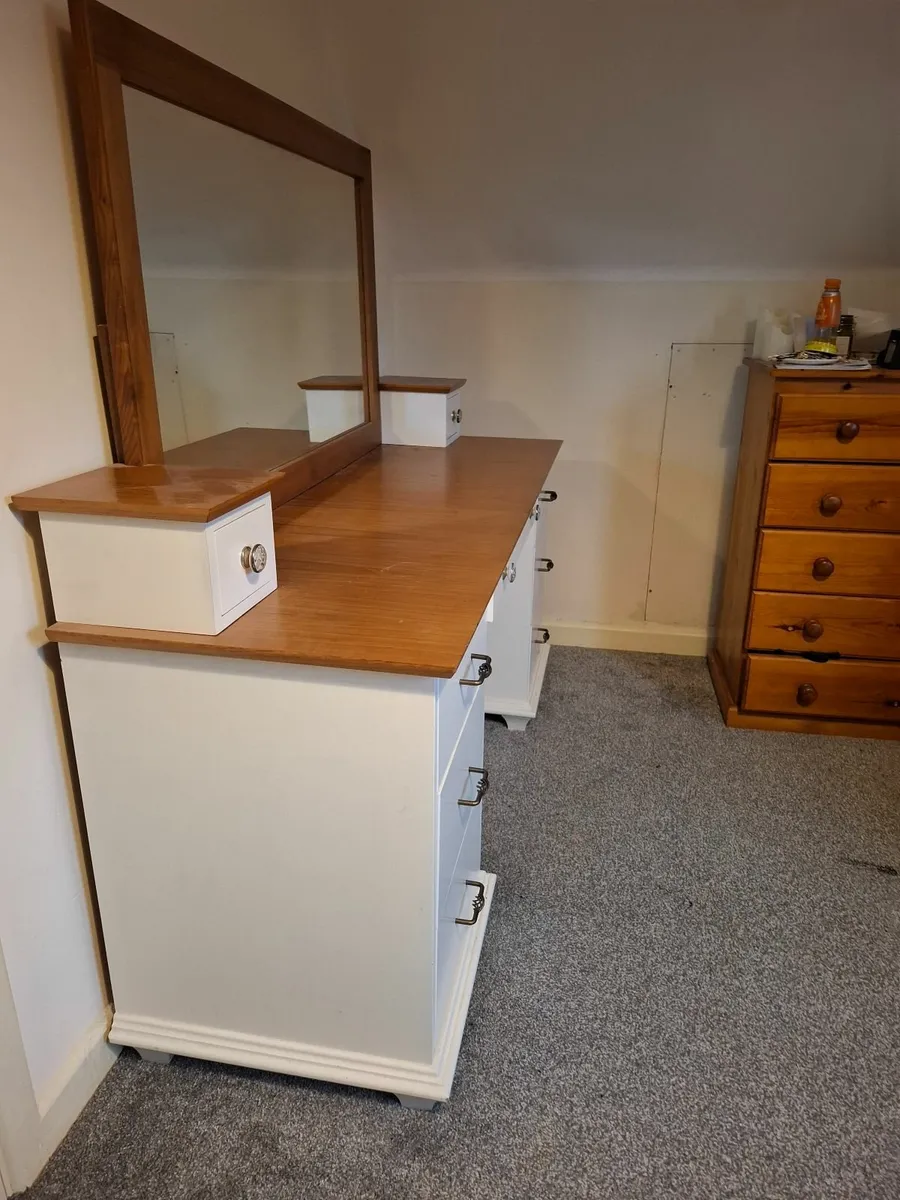 Solid Wood Vanity Dresser with Mirror - Image 3