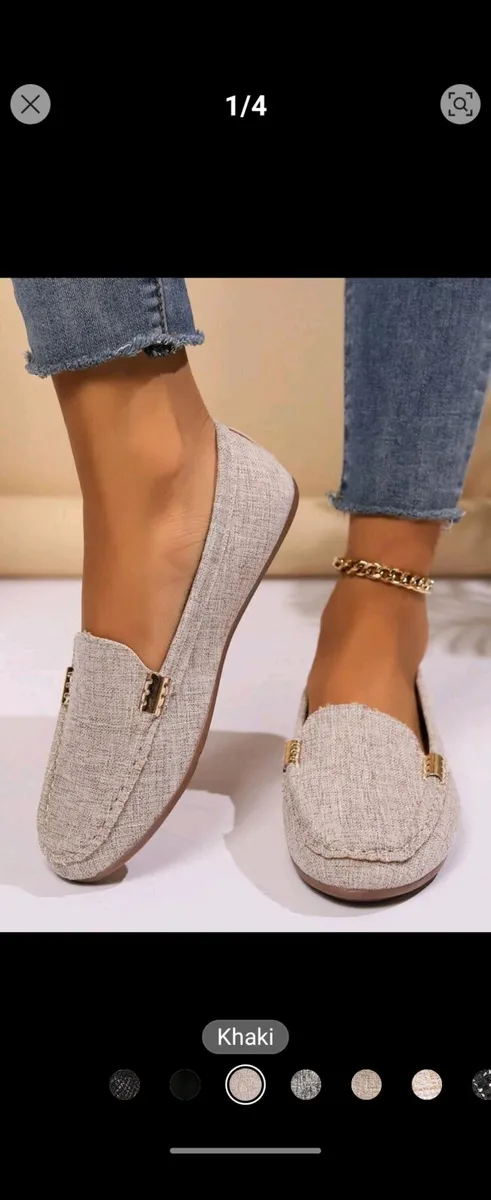 linen look flat loafers size EU 36 - Image 2