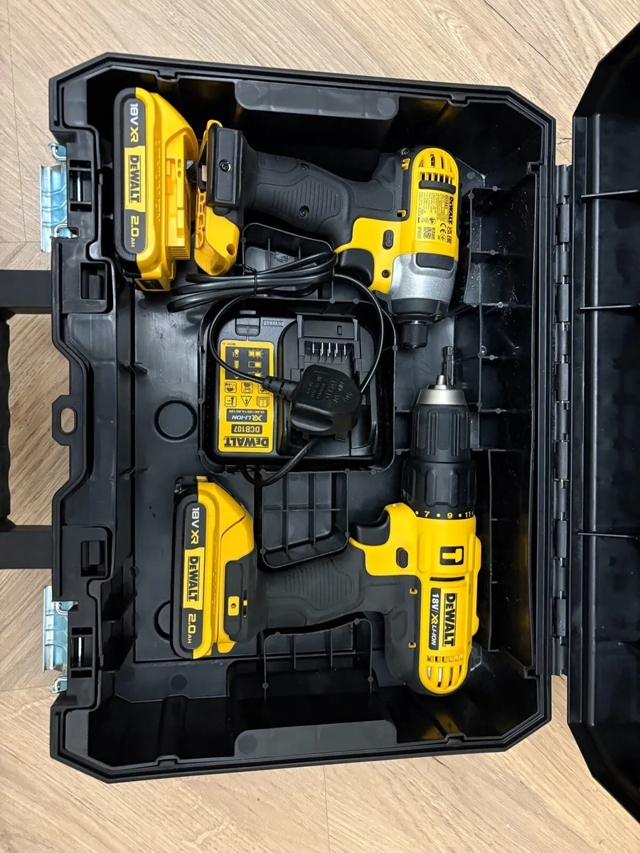 Dewalt 18v XR combi drill and impact driver - Image 1