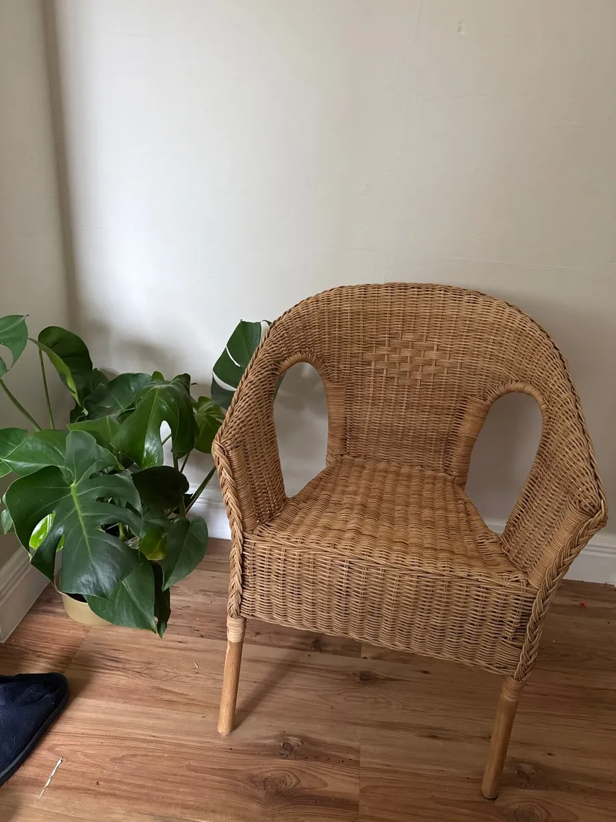 2 Chairs, rattan/bamboo - Image 1