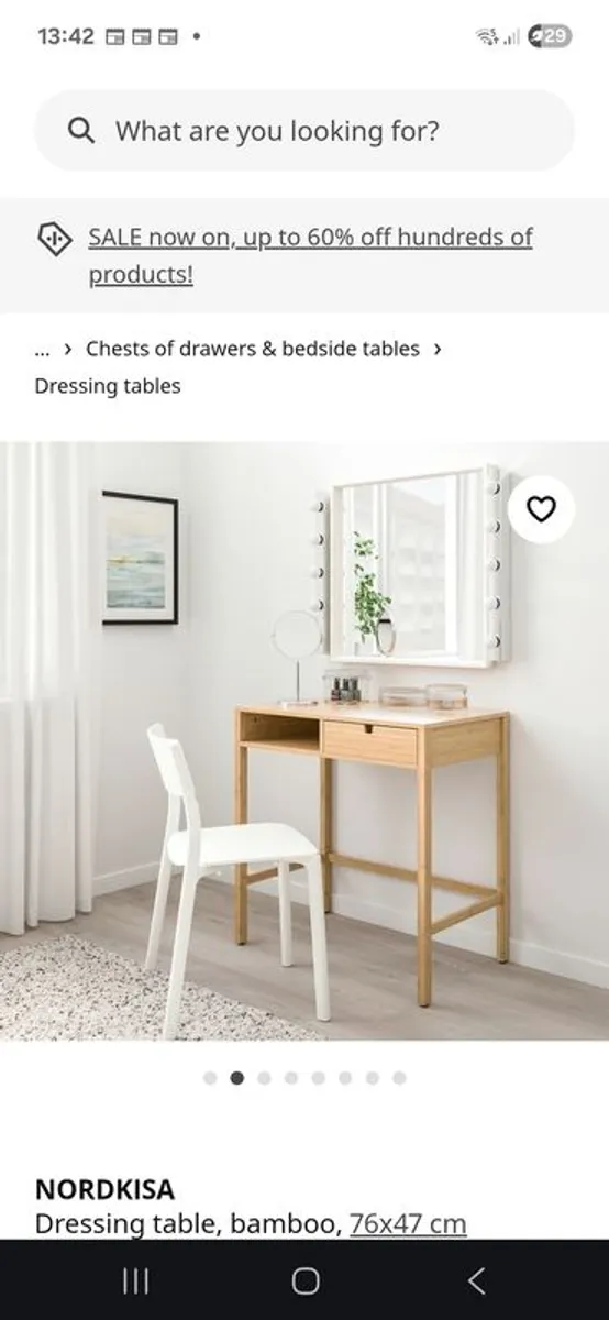 Ikea bamboo dressing table - Image 1