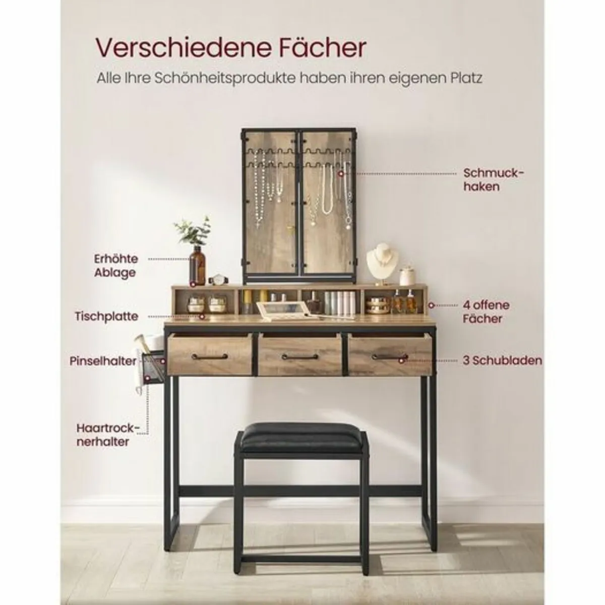 Dressing table and Stool - Image 3
