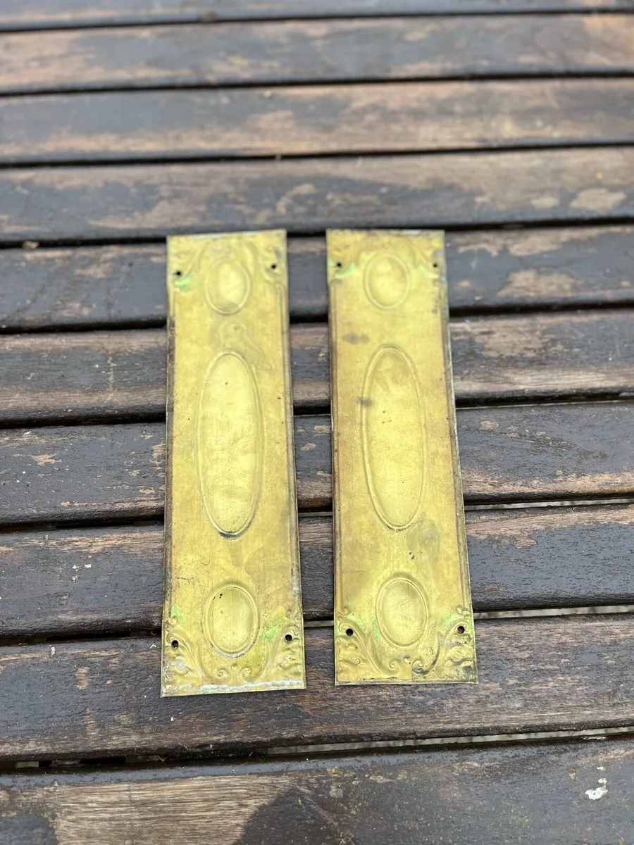 Antique Brass Finger Plates - Image 2