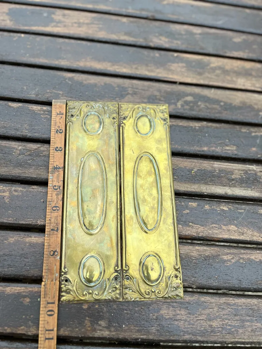 Antique Brass Finger Plates - Image 4