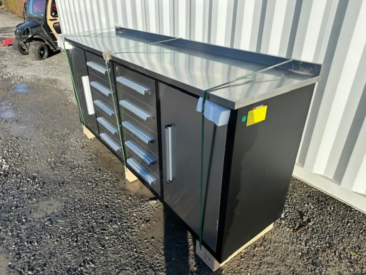 7ft Work Bench with 10 Drawers **Online Auction** - Image 4
