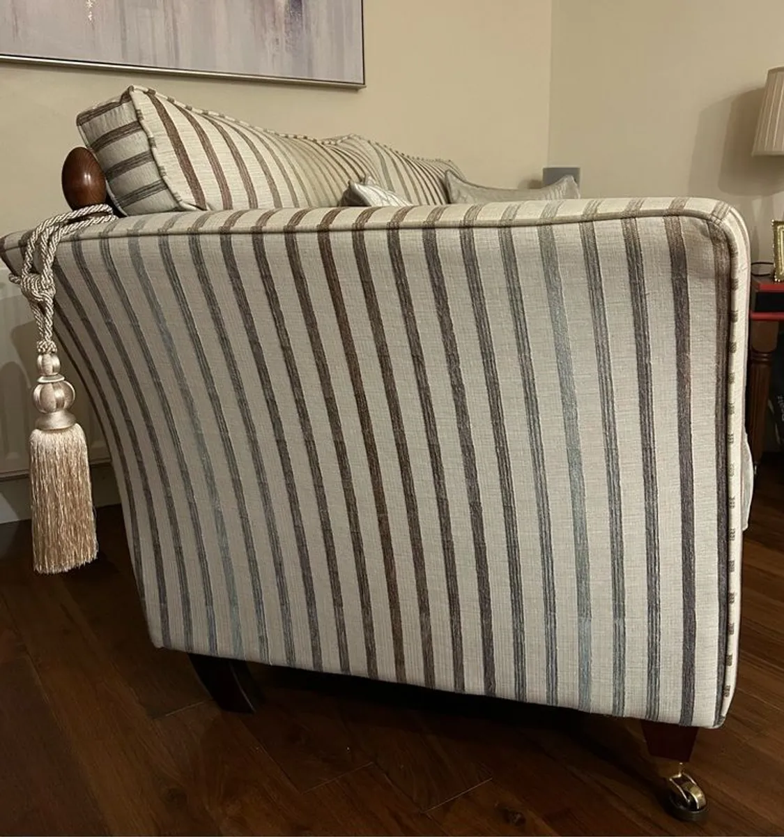 2 x 2 Seater Luxury Designer Sofas, 1 Coffee Table, & 1 Cuddler Armchair For Sale. - Image 4