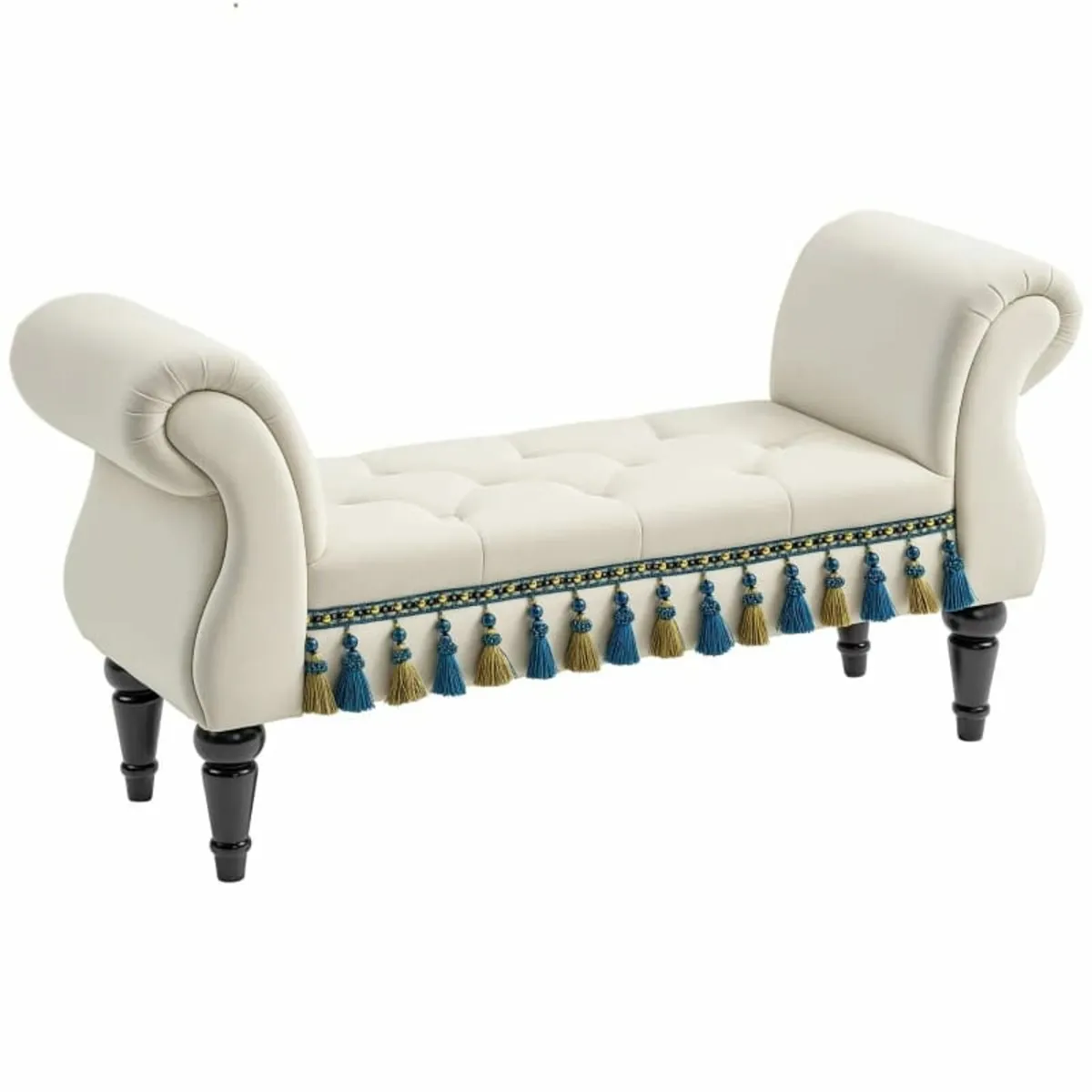 Upholstered bench, seat bench, vintage design, up - Image 3
