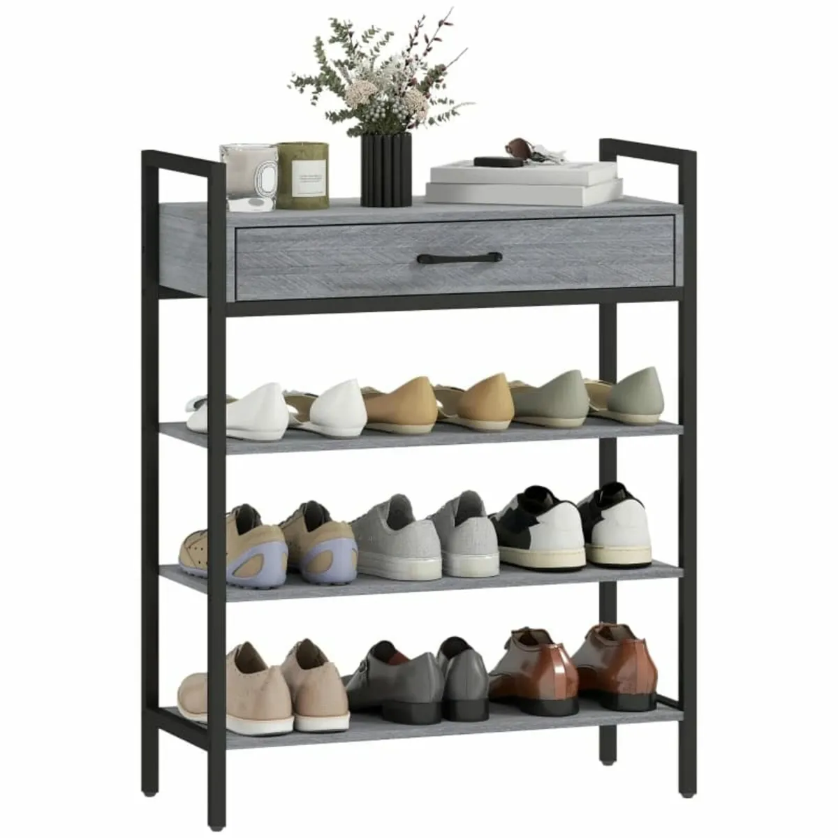 4-tier Shoe Rack, Hallway Rack for up to 9 Pairs o - Image 3