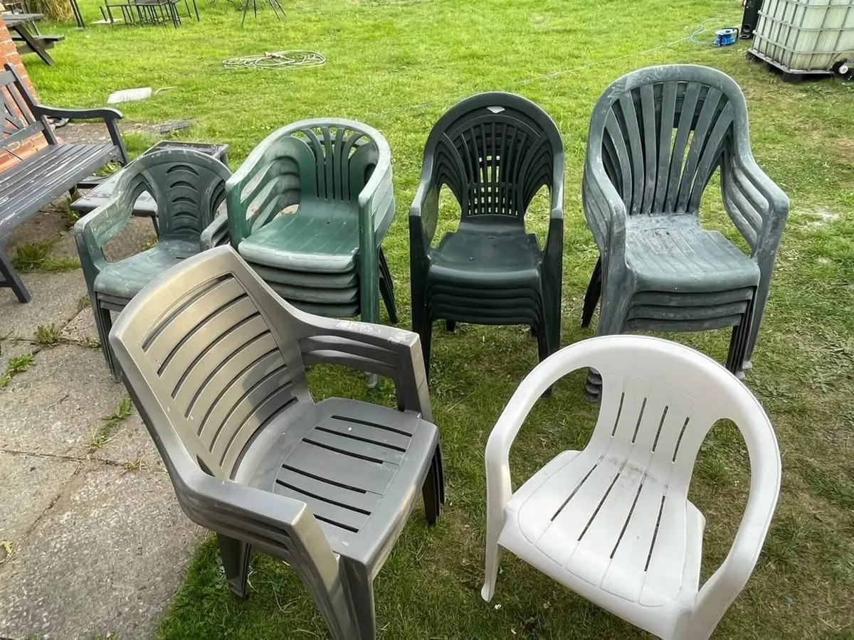 Plastic party garden etc chairs bundle - Image 1