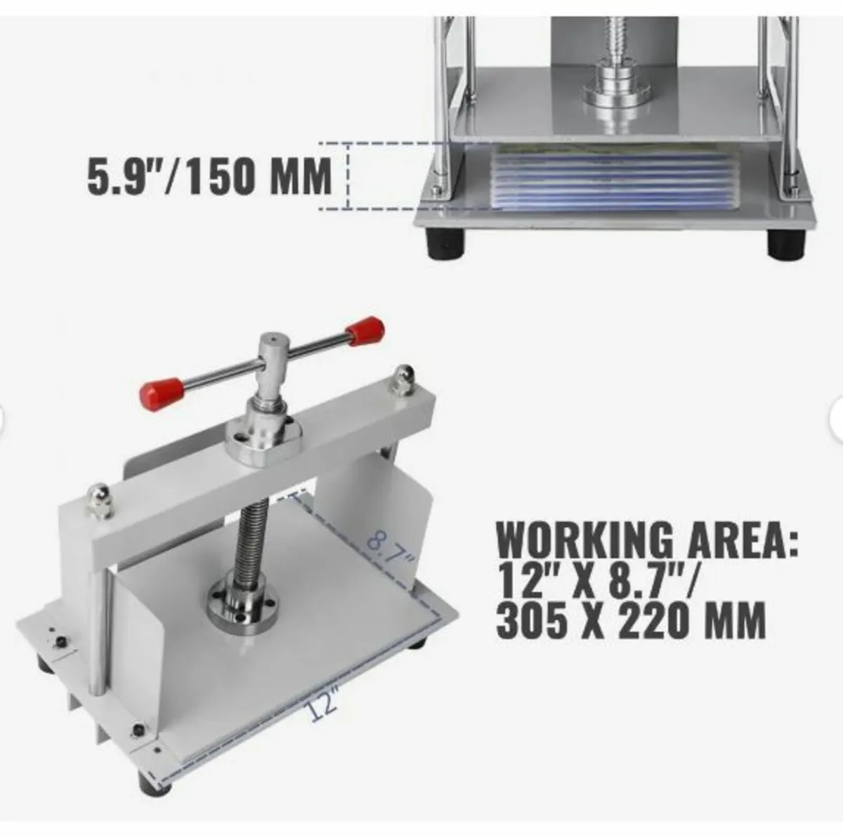 Manual Paper Press Machine, 12x8.6 inch - Image 3