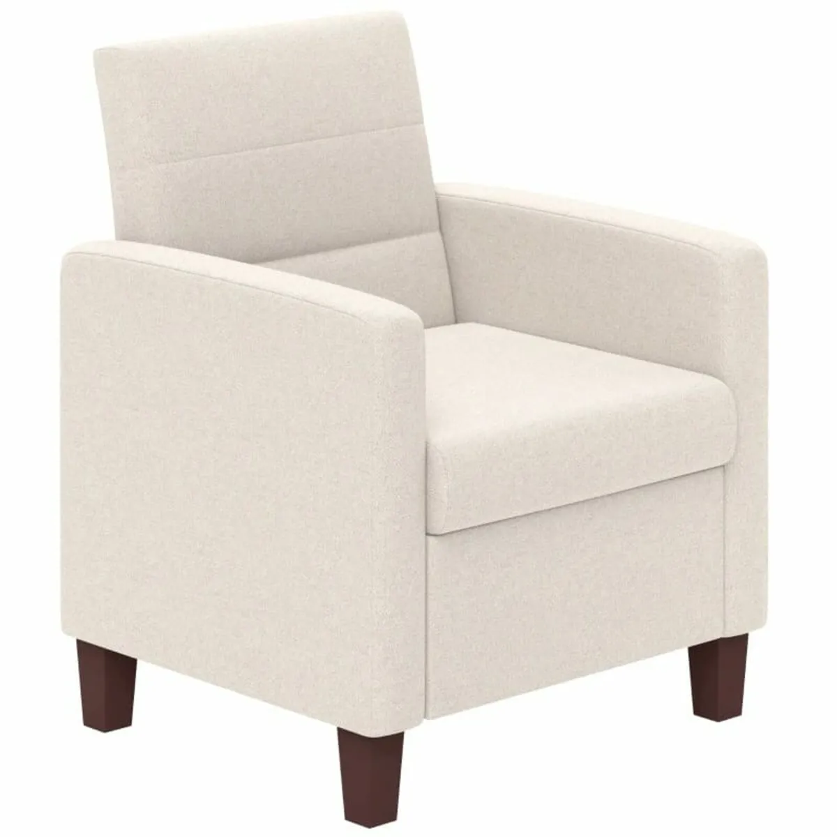 Upholstered chair in linen look, foam, seat cushio - Image 3