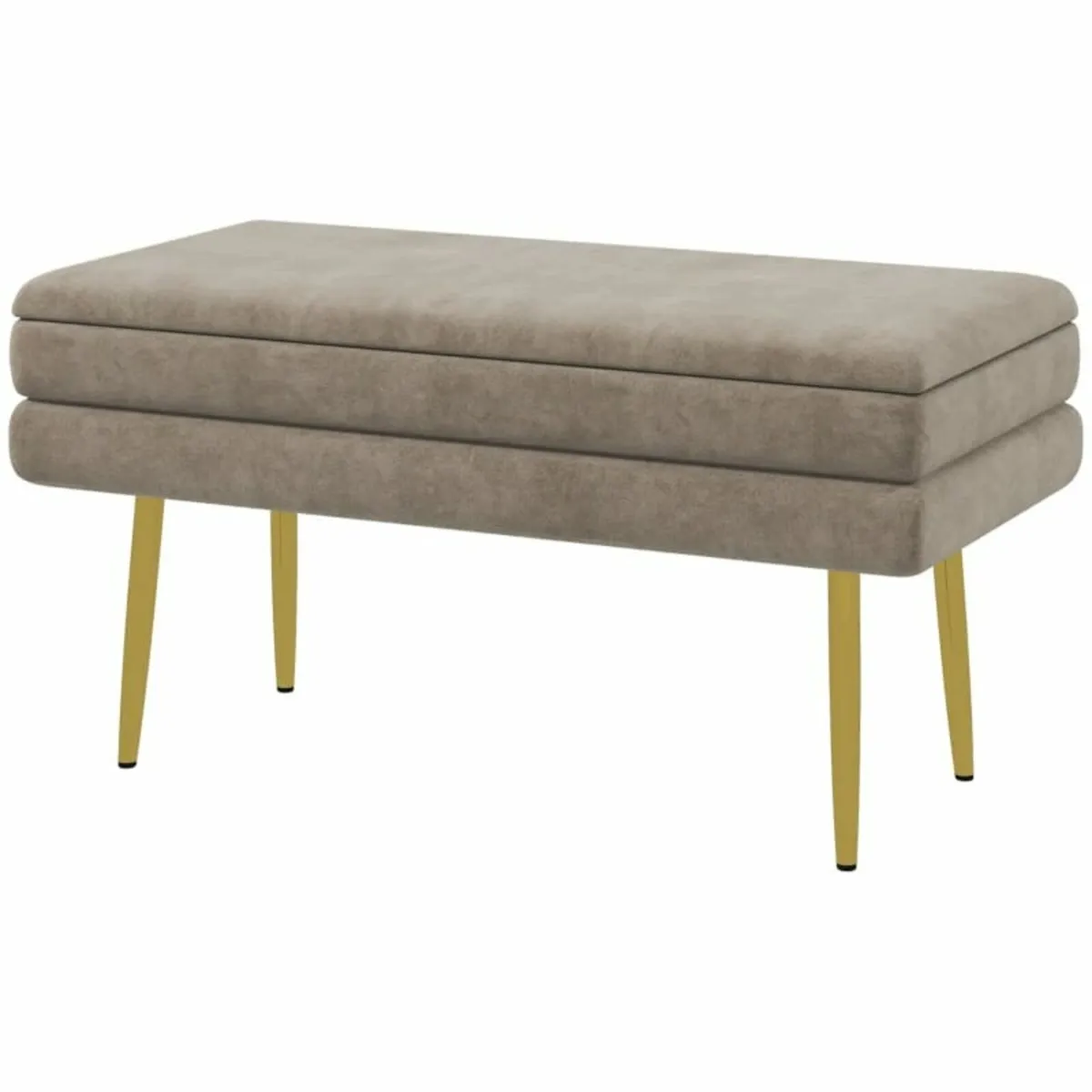 Upholstered Storage Bench, with Storage, Steel, 79 - Image 2