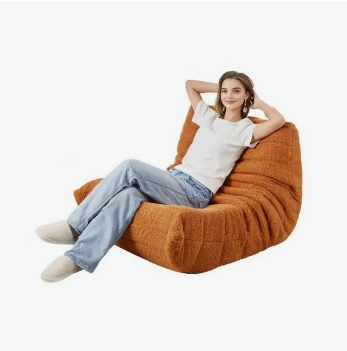 Bean Bag Chair, L-Shaped Bean Bag - Image 1