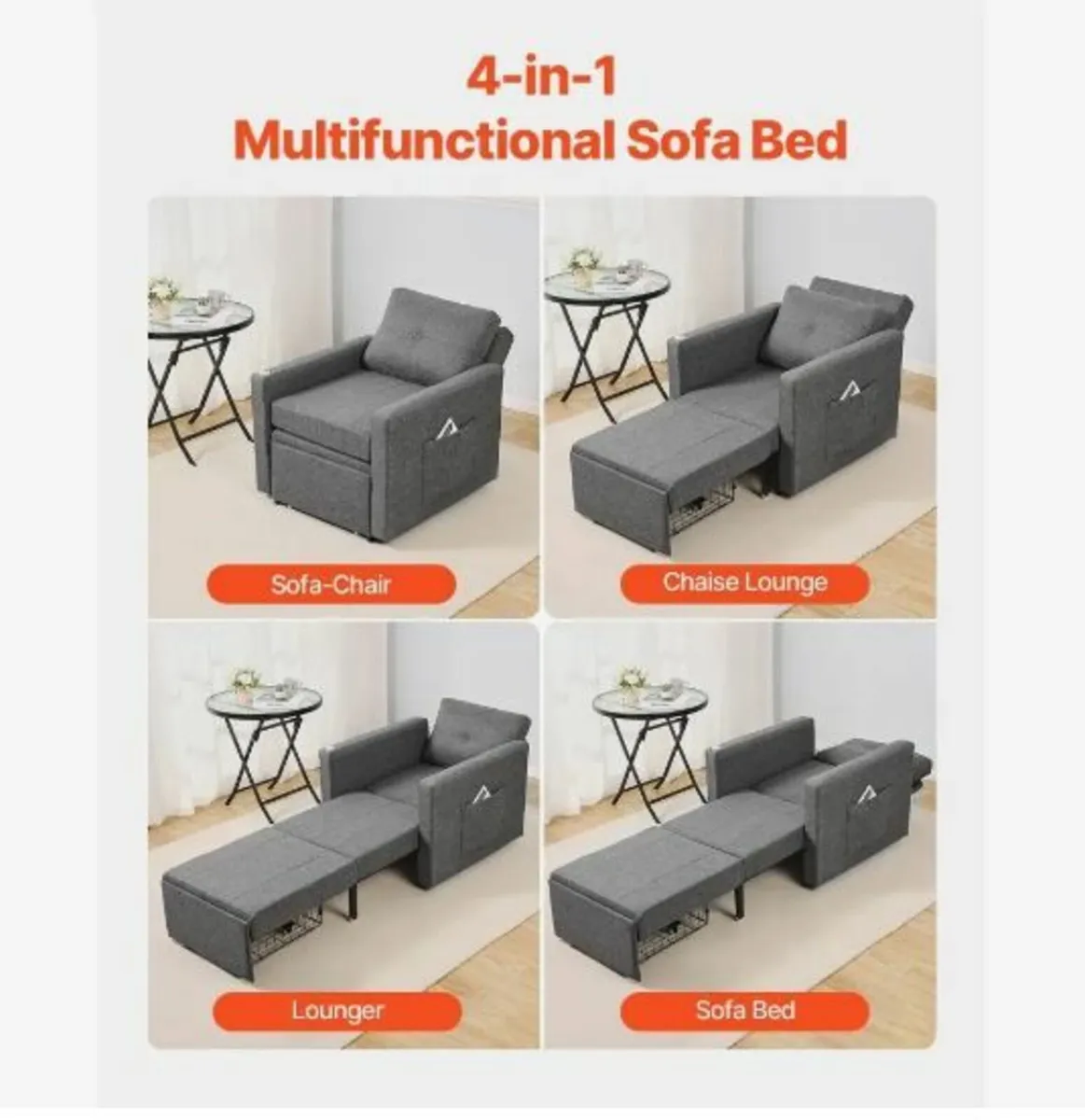 Sleeper Sofa Bed, Convertible Sleeper - Image 4