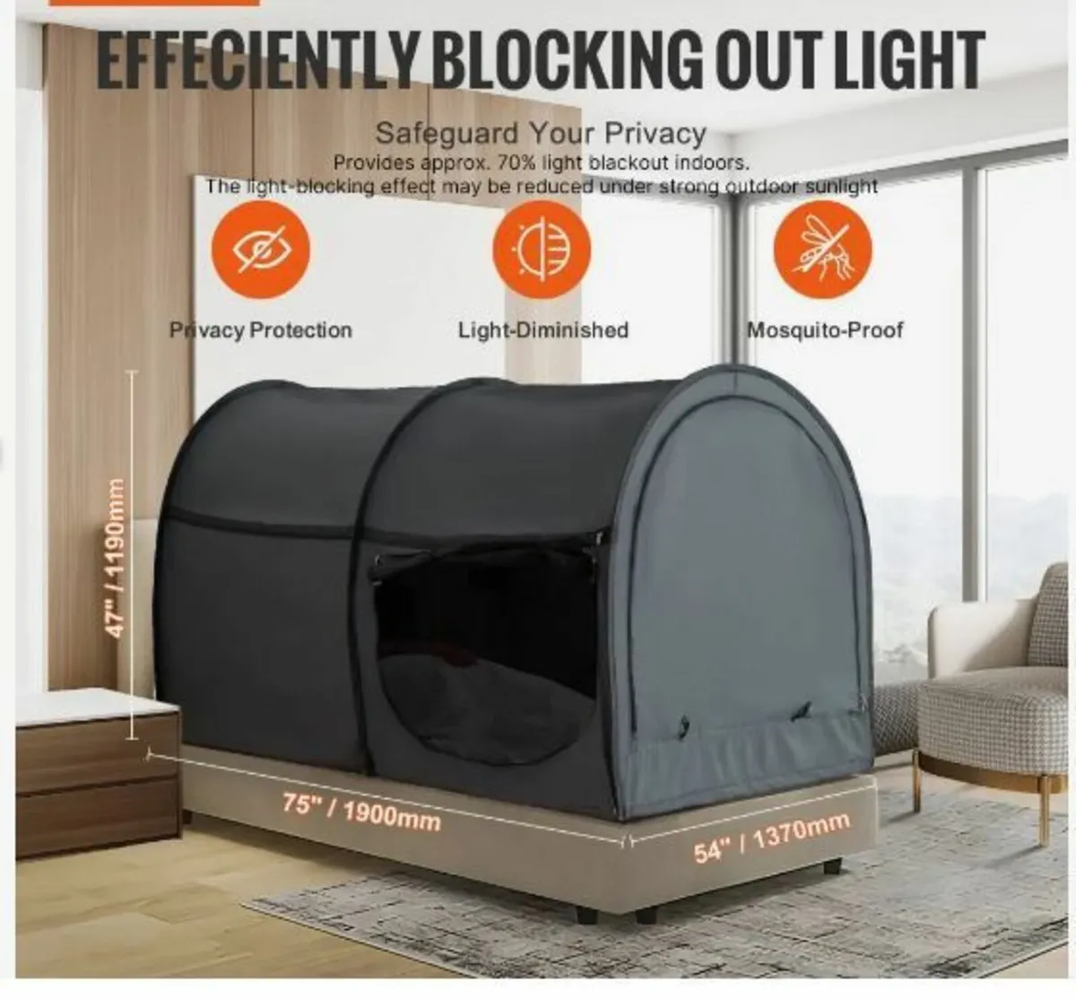 4 Doors Bed Tent Breathable Tent Light - Image 1