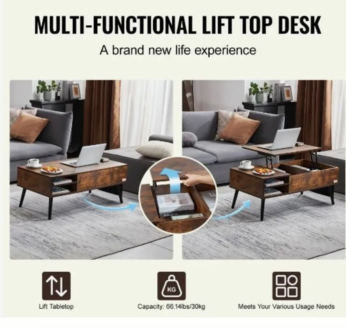 Lift Top Coffee Table - Image 2