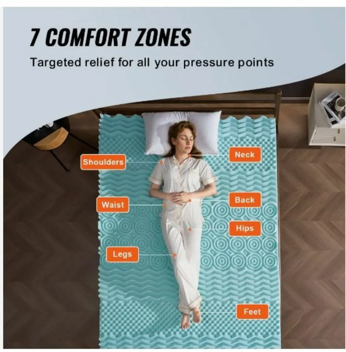 Mattress Topper, Queen Size, 50.8 mm Thickness - Image 2