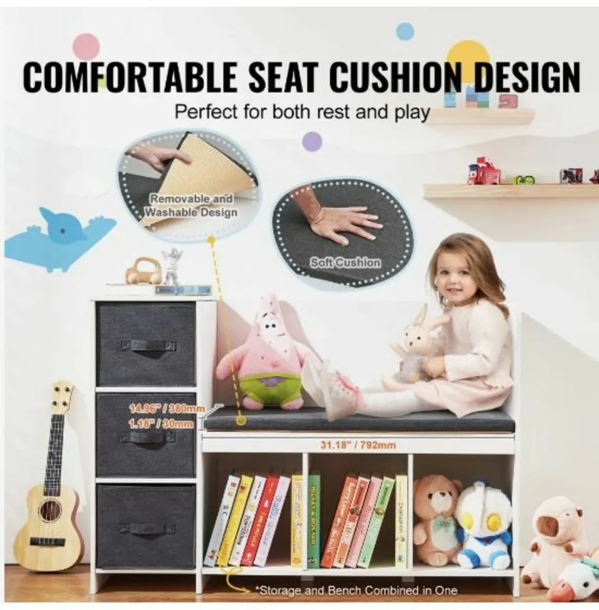 Kids Reading Nook Bench - Image 2