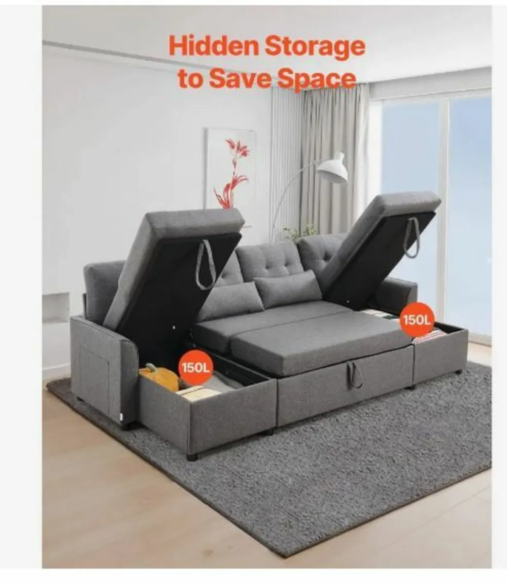 U Shaped Sofa Bed, Convertible Sofa Bed - Image 4