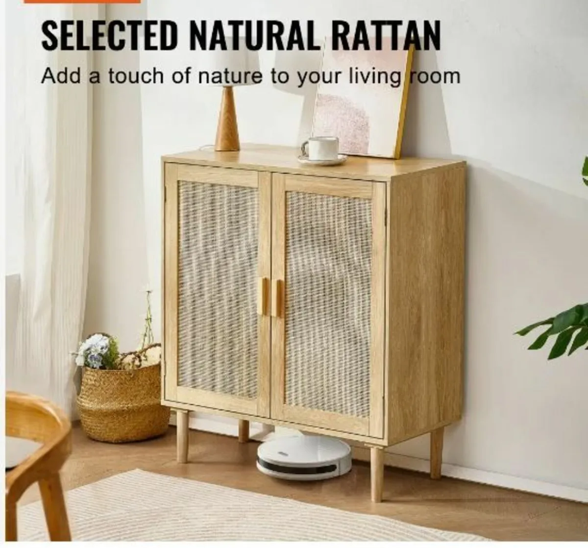 Rattan Storage Cabinet - Image 1