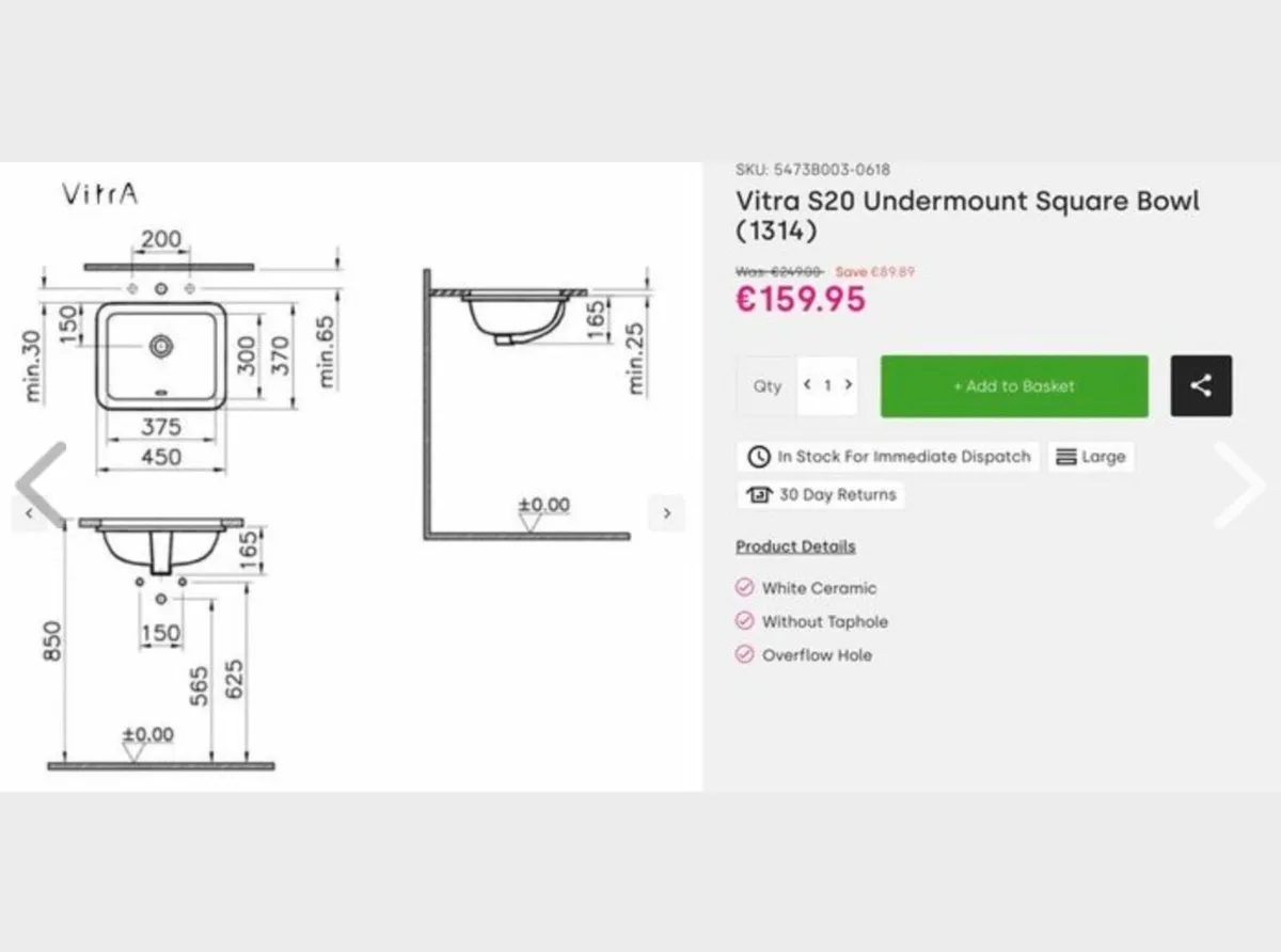 Vanity quartz top and undermount sink - Image 4