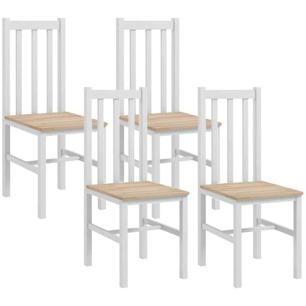 4-Piece Set Kitchen Chairs Dining Chairs, Solid Wo - Image 3