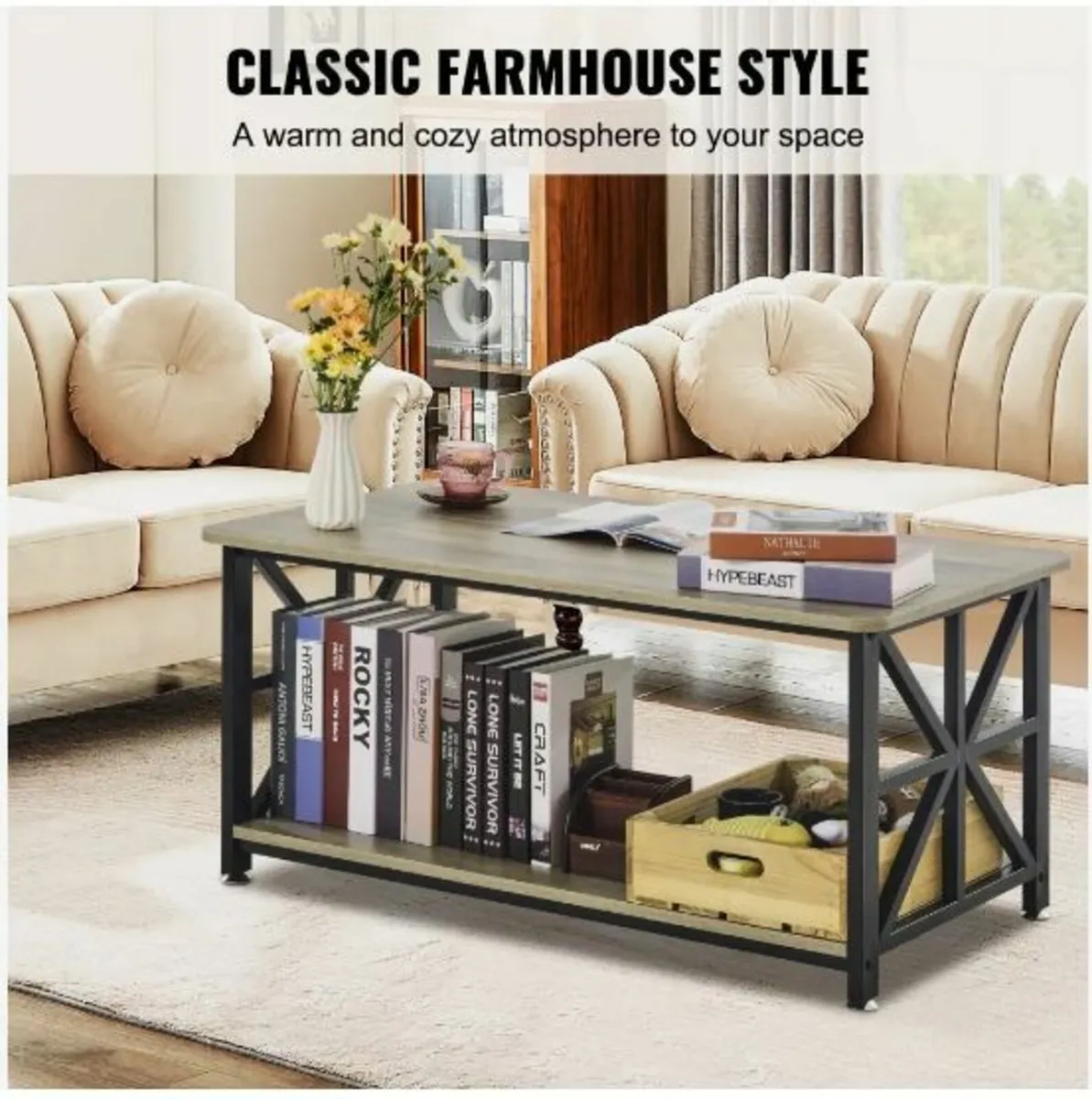 40" Farmhouse Coffee Table - Image 3