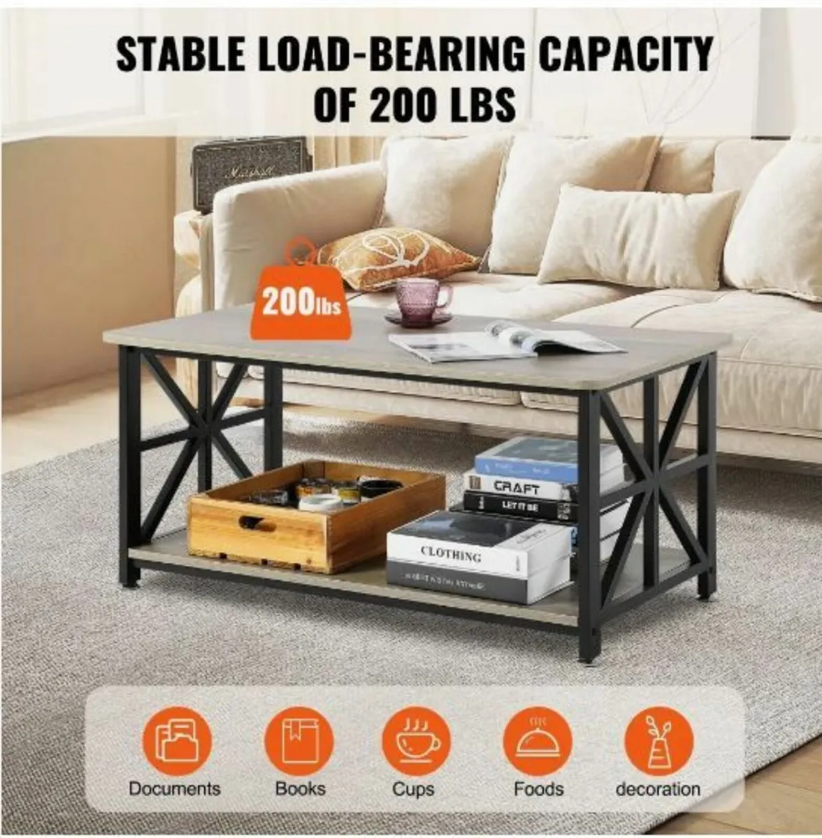 40" Farmhouse Coffee Table - Image 4