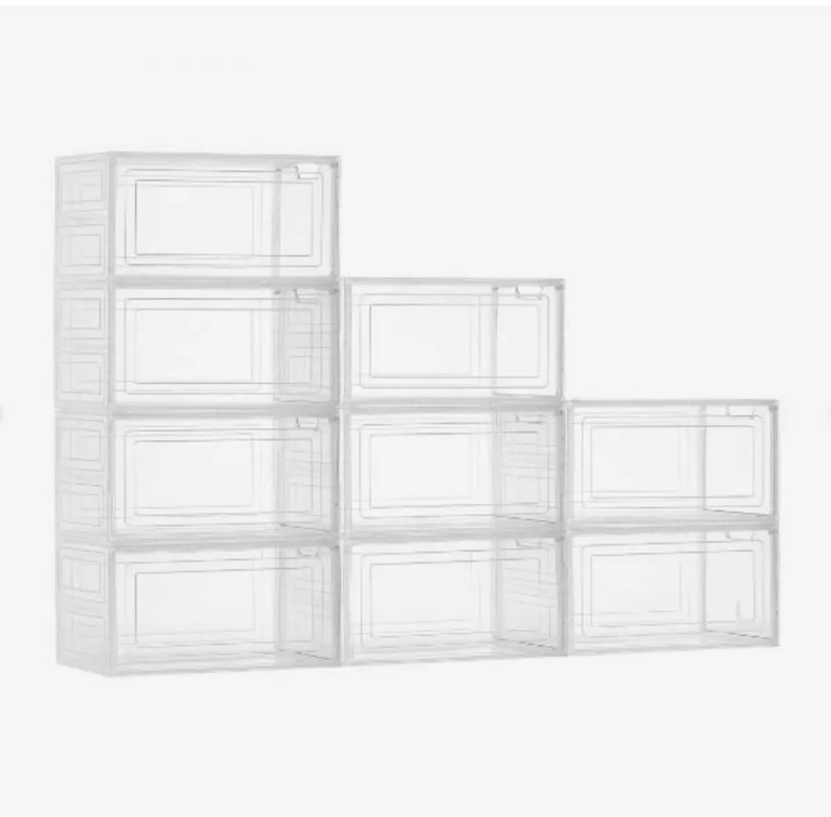 Shoe Storage Boxes, 9 Pack Clear - Image 1
