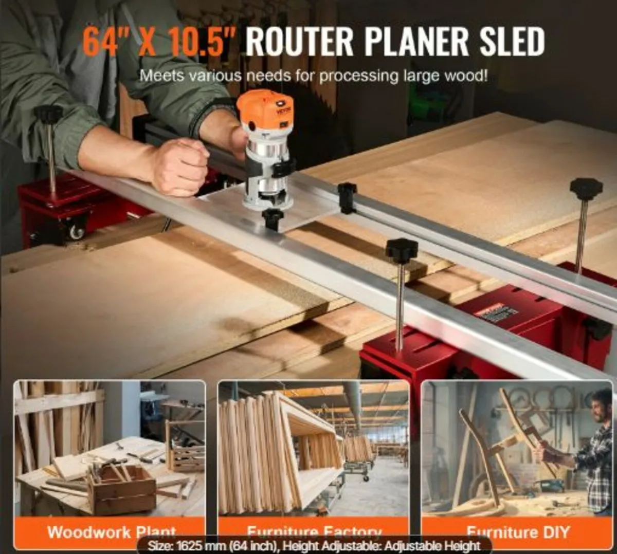 Router Sled, 64 inches/162.6 cm, Portable and Easy - Image 2