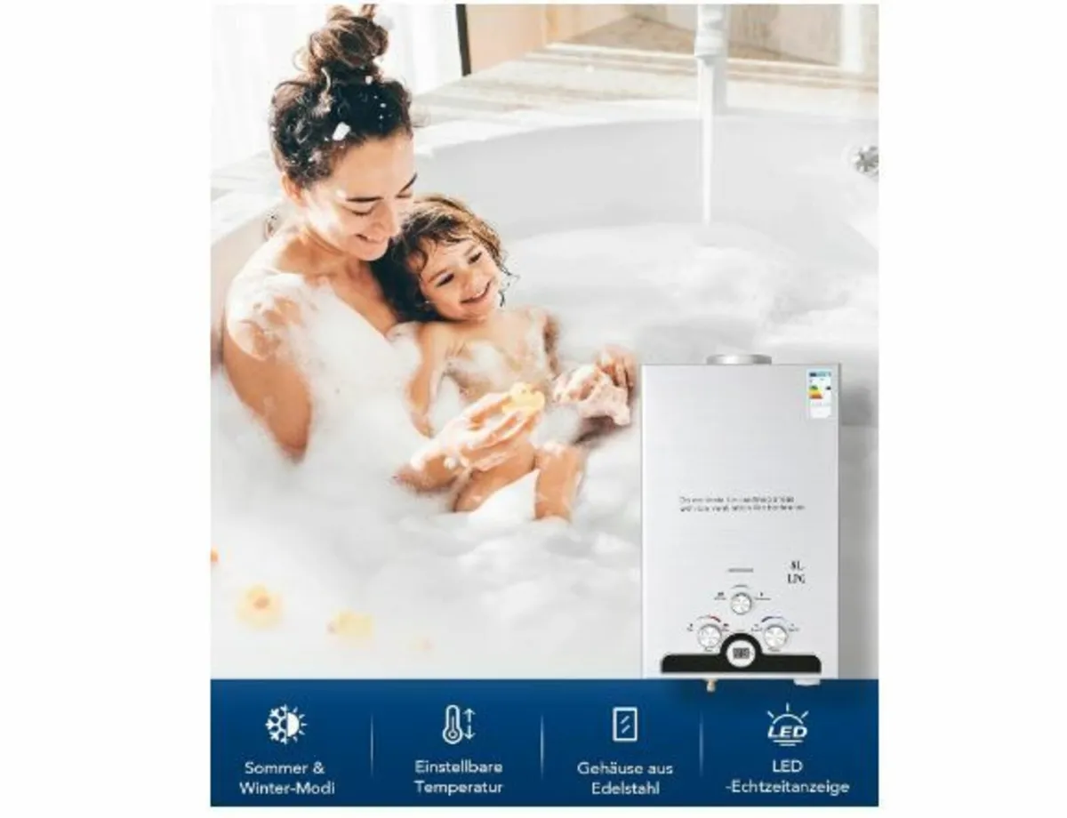 CO-Z 8L Gas Instantaneous Water Heater - Image 2
