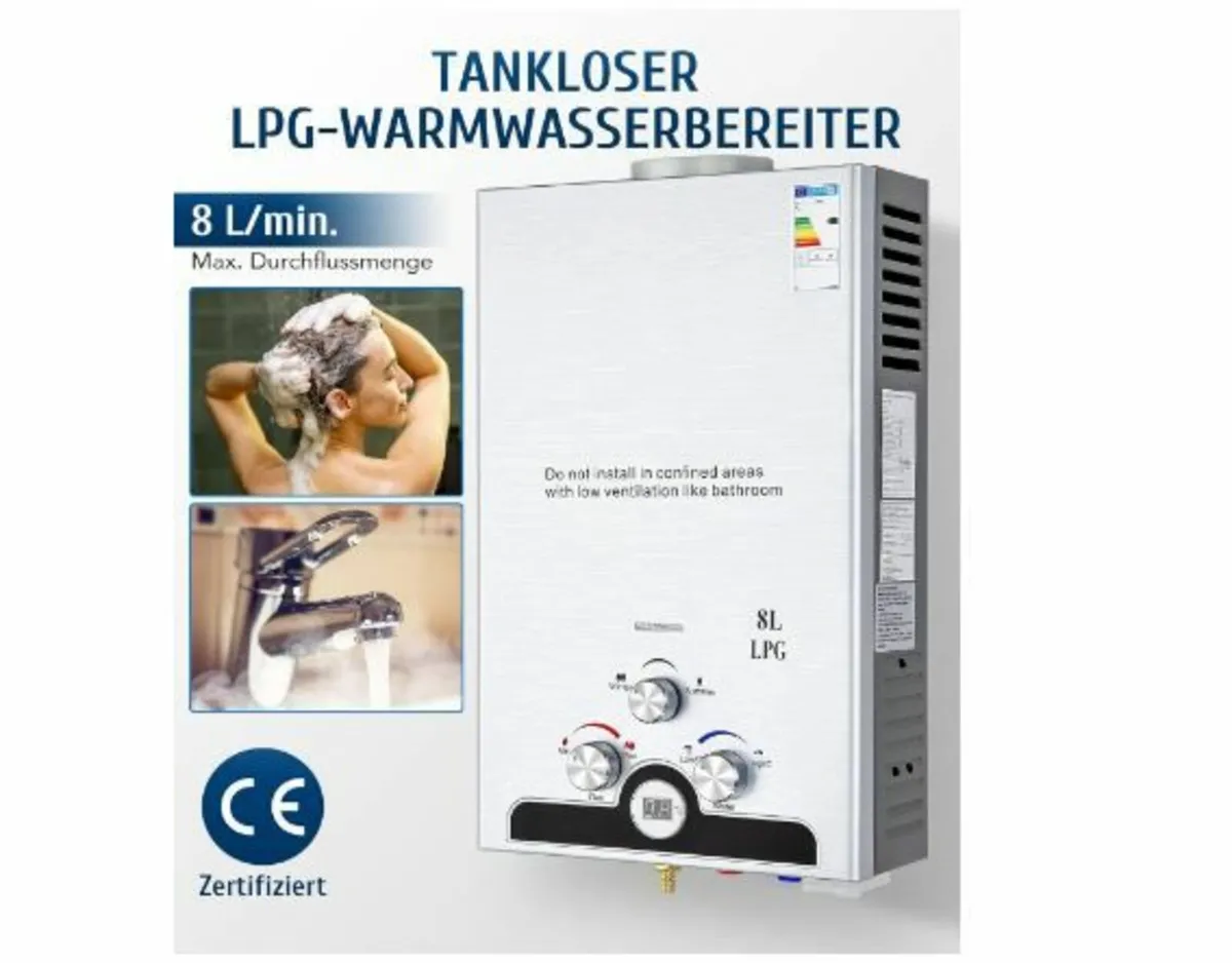 CO-Z 8L Gas Instantaneous Water Heater - Image 4