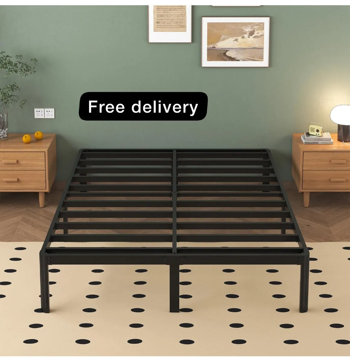 Super King Bed Frame 6ft with Rounded Corner Legs - Image 1