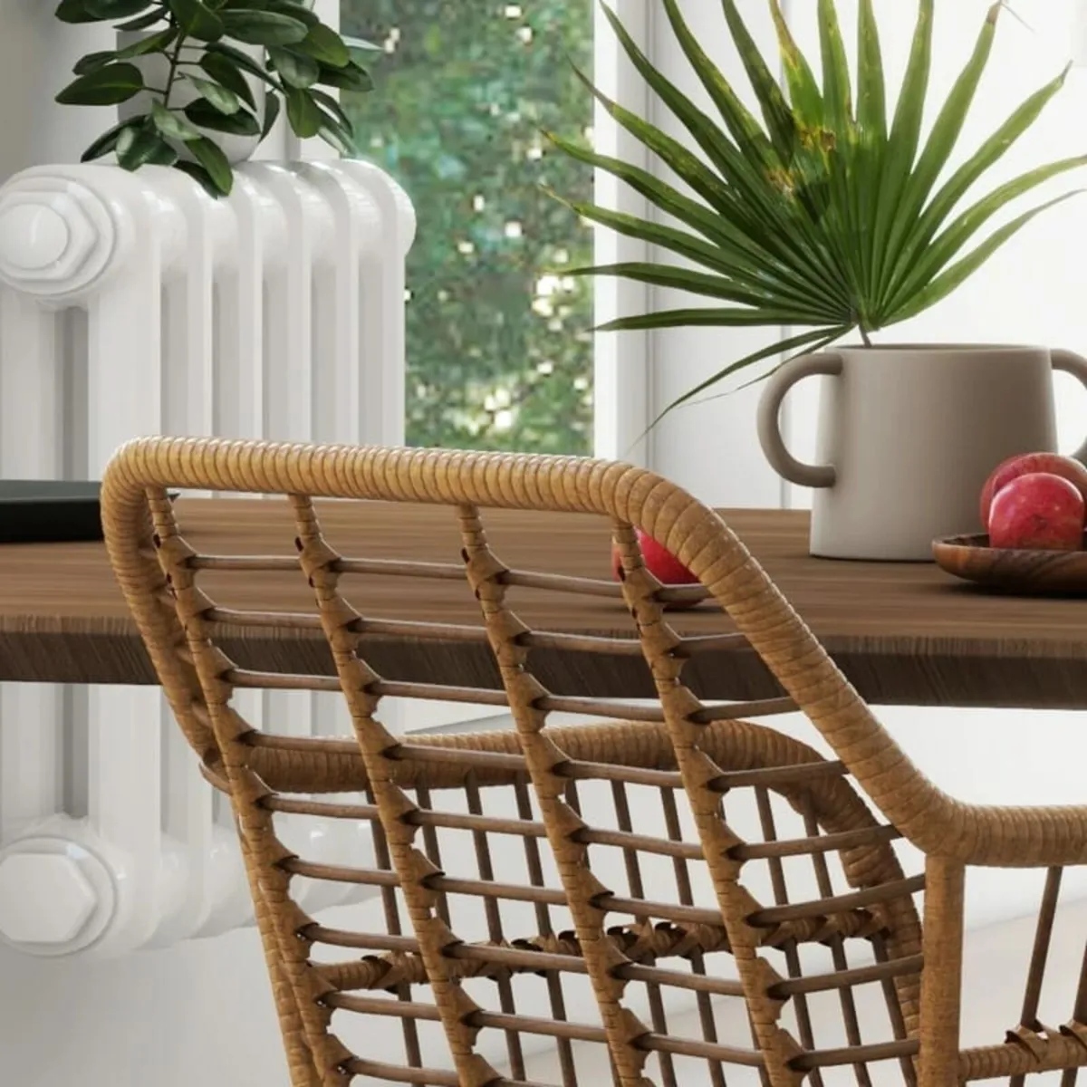 2-Pack Boho-Style Chairs, Kitchen Chairs, PE Ratta - Image 4