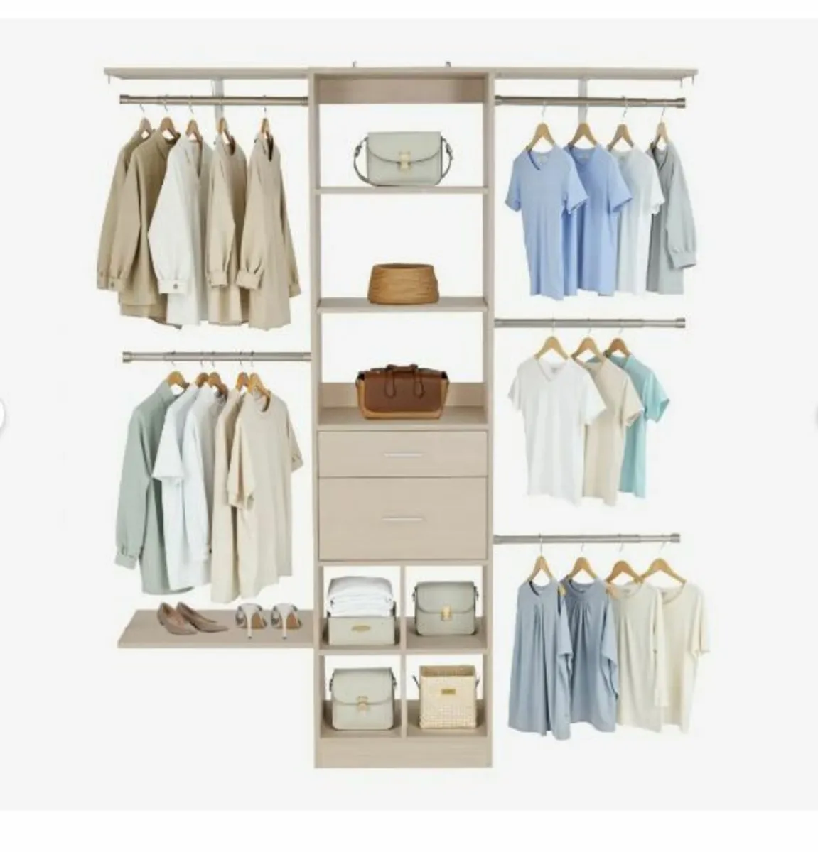 Closet System with 2 Drawers - Image 1